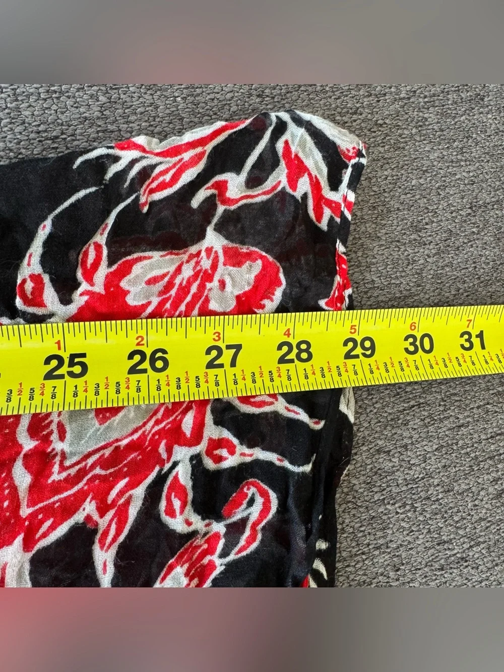 J Jill Wearever Collection Red Black Floral Scarf Botanical Feminine NWT